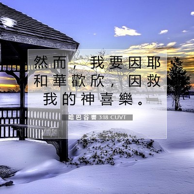 Picture 07 - 哈 巴 谷 書 3:18 CUVT - 然 而 ， 我 要 因 耶 和 華 歡 欣 ， - Bible Verse Picture