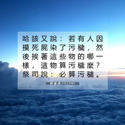 Picture 07 - 哈 該 書 2:13 CUVT - 哈 該 又 說 ： 若 有 人 因 摸 死 屍 - Bible Verse Picture