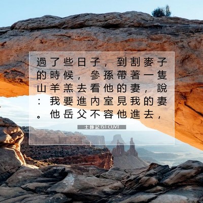 Picture 07 - 士 師 記 15:1 CUVT - 過 了 些 日 子 ， 到 割 麥 子 的 時 - Bible Verse Picture