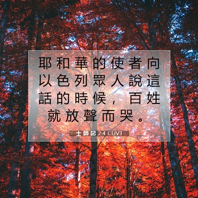 Picture 07 - 士 師 記 2:4 CUVT - 耶 和 華 的 使 者 向 以 色 列 眾 人 - Bible Verse Picture