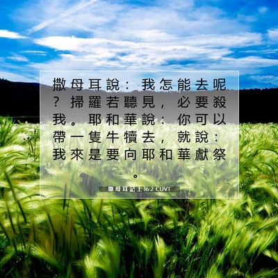 Picture 07 - 撒 母 耳 記 上 16:2 CUVT - 撒 母 耳 說 ： 我 怎 能 去 呢 ？ 掃 - Bible Verse Picture