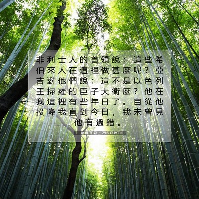 Picture 07 - 撒 母 耳 記 上 29:3 CUVT - 非 利 士 人 的 首 領 說 ： 這 些 希 - Bible Verse Picture