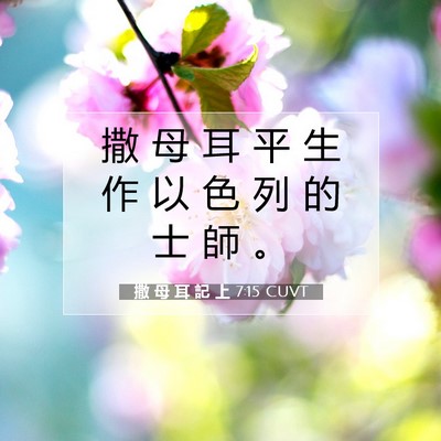 Picture 07 - 撒 母 耳 記 上 7:15 CUVT - 撒 母 耳 平 生 作 以 色 列 的 士 師 - Bible Verse Picture