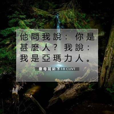 Picture 07 - 撒 母 耳 記 下 1:8 CUVT - 他 問 我 說 ： 你 是 甚 麼 人 ？ 我 - Bible Verse Picture