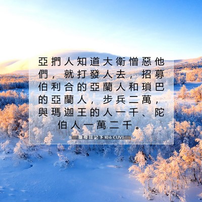 Picture 07 - 撒 母 耳 記 下 10:6 CUVT - 亞 捫 人 知 道 大 衛 憎 惡 他 們 ， - Bible Verse Picture