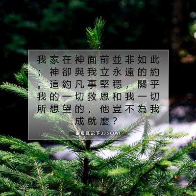 Picture 07 - 撒 母 耳 記 下 23:5 CUVT - 我 家 在 神 面 前 並 非 如 此 ； 神 - Bible Verse Picture