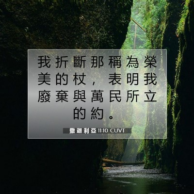 Picture 07 - 撒 迦 利 亞 11:10 CUVT - 我 折 斷 那 稱 為 榮 美 的 杖 ， 表 - Bible Verse Picture