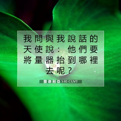 Picture 07 - 撒 迦 利 亞 5:10 CUVT - 我 問 與 我 說 話 的 天 使 說 ： 他 - Bible Verse Picture
