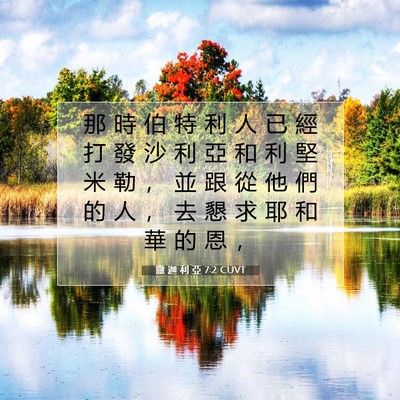 Picture 07 - 撒 迦 利 亞 7:2 CUVT - 那 時 伯 特 利 人 已 經 打 發 沙 利 - Bible Verse Picture