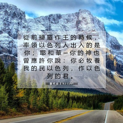Picture 07 - 歷 代 志 上 11:2 CUVT - 從 前 掃 羅 作 王 的 時 候 ， 率 領 - Bible Verse Picture