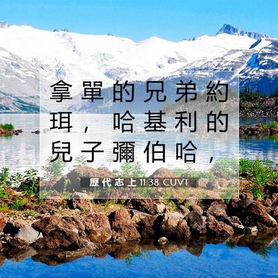 Picture 07 - 歷 代 志 上 11:38 CUVT - 拿 單 的 兄 弟 約 珥 ， 哈 基 利 的 - Bible Verse Picture