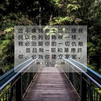 Picture 07 - 歷 代 志 上 17:10 CUVT - 並 不 像 我 命 士 師 治 理 我 民 以 - Bible Verse Picture