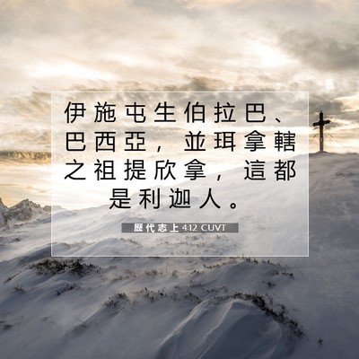 Picture 07 - 歷 代 志 上 4:12 CUVT - 伊 施 屯 生 伯 拉 巴 、 巴 西 亞 ， - Bible Verse Picture