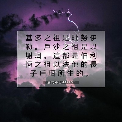 Picture 07 - 歷 代 志 上 4:4 CUVT - 基 多 之 祖 是 毗 努 伊 勒 。 戶 沙 - Bible Verse Picture