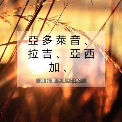 Picture 07 - 歷 代 志 下 11:9 CUVT - 亞 多 萊 音 、 拉 吉 、 亞 西 加 - Bible Verse Picture