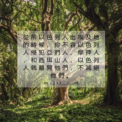 Picture 07 - 歷 代 志 下 20:10 CUVT - 從 前 以 色 列 人 出 埃 及 地 的 時 - Bible Verse Picture