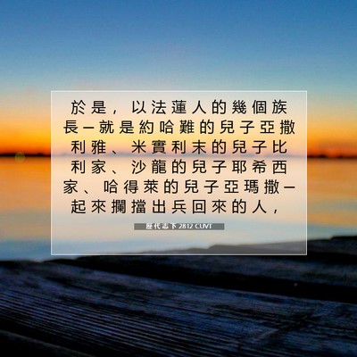 Picture 07 - 歷 代 志 下 28:12 CUVT - 於 是 ， 以 法 蓮 人 的 幾 個 族 長 - Bible Verse Picture
