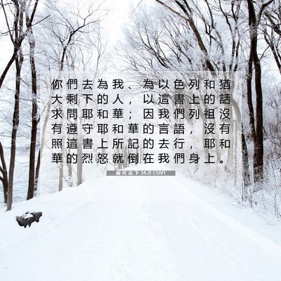 Picture 07 - 歷 代 志 下 34:21 CUVT - 你 們 去 為 我 、 為 以 色 列 和 猶 - Bible Verse Picture