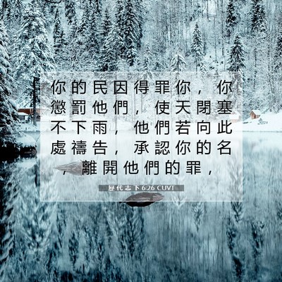 Picture 07 - 歷 代 志 下 6:26 CUVT - 你 的 民 因 得 罪 你 ， 你 懲 罰 他 - Bible Verse Picture