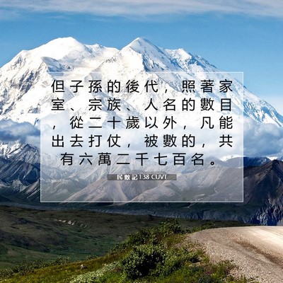 Picture 07 - 民 數 記 1:38 CUVT - 但 子 孫 的 後 代 ， 照 著 家 室 、 - Bible Verse Picture