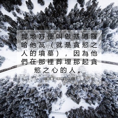 Picture 07 - 民 數 記 11:34 CUVT - 那 地 方 便 叫 做 基 博 羅 哈 他 瓦 - Bible Verse Picture