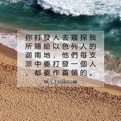 Picture 07 - 民 數 記 13:2 CUVT - 你 打 發 人 去 窺 探 我 所 賜 給 以 - Bible Verse Picture