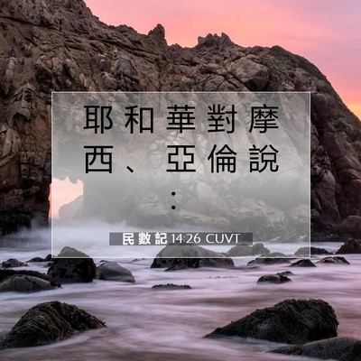 Picture 07 - 民 數 記 14:26 CUVT - 耶 和 華 對 摩 西 、 亞 倫 說 - Bible Verse Picture
