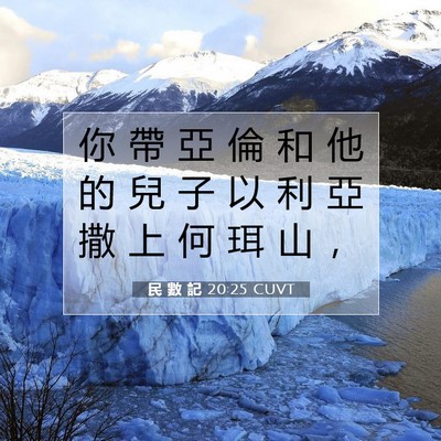 Picture 07 - 民 數 記 20:25 CUVT - 你 帶 亞 倫 和 他 的 兒 子 以 利 亞 - Bible Verse Picture
