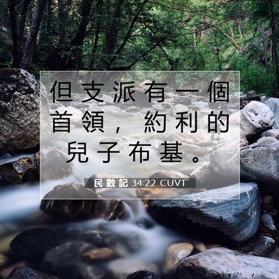 Picture 07 - 民 數 記 34:22 CUVT - 但 支 派 有 一 個 首 領 ， 約 利 的 - Bible Verse Picture