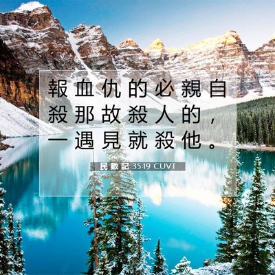 Picture 07 - 民 數 記 35:19 CUVT - 報 血 仇 的 必 親 自 殺 那 故 殺 人 - Bible Verse Picture