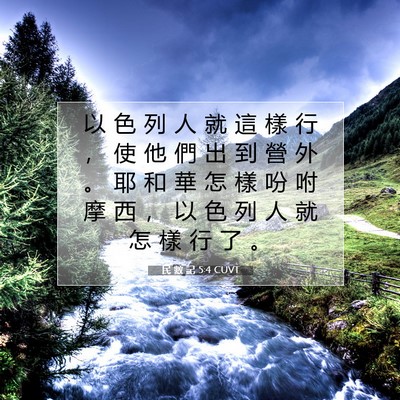 Picture 07 - 民 數 記 5:4 CUVT - 以 色 列 人 就 這 樣 行 ， 使 他 們 - Bible Verse Picture