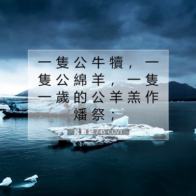 Picture 07 - 民 數 記 7:45 CUVT - 一 隻 公 牛 犢 ， 一 隻 公 綿 羊 ， - Bible Verse Picture