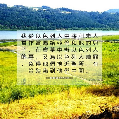 Picture 07 - 民 數 記 8:19 CUVT - 我 從 以 色 列 人 中 將 利 未 人 當 - Bible Verse Picture
