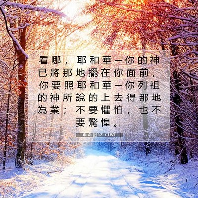 Picture 07 - 申 命 記 1:21 CUVT - 看 哪 ， 耶 和 華 ─ 你 的 神 已 將 - Bible Verse Picture