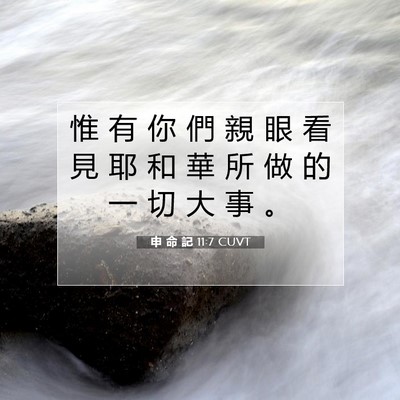 Picture 07 - 申 命 記 11:7 CUVT - 惟 有 你 們 親 眼 看 見 耶 和 華 所 - Bible Verse Picture