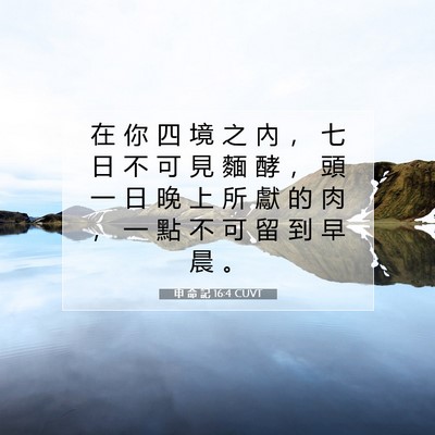 Picture 07 - 申 命 記 16:4 CUVT - 在 你 四 境 之 內 ， 七 日 不 可 見 - Bible Verse Picture