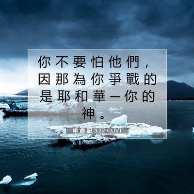 Picture 07 - 申 命 記 3:22 CUVT - 你 不 要 怕 他 們 ， 因 那 為 你 爭 - Bible Verse Picture