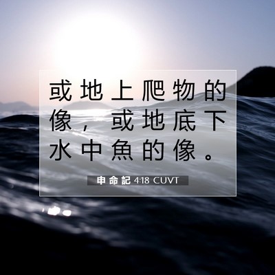 Picture 07 - 申 命 記 4:18 CUVT - 或 地 上 爬 物 的 像 ， 或 地 底 下 - Bible Verse Picture