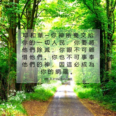 Picture 07 - 申 命 記 7:16 CUVT - 耶 和 華 ─ 你 神 所 要 交 給 你 的 - Bible Verse Picture