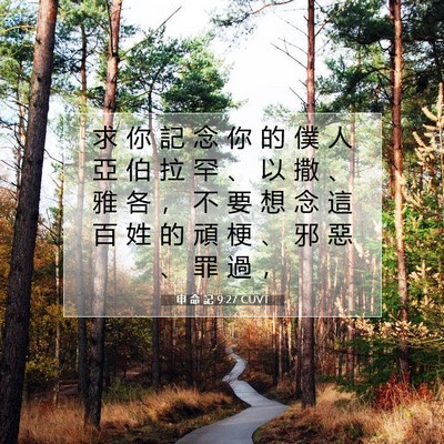 Picture 07 - 申 命 記 9:27 CUVT - 求 你 記 念 你 的 僕 人 亞 伯 拉 罕 - Bible Verse Picture