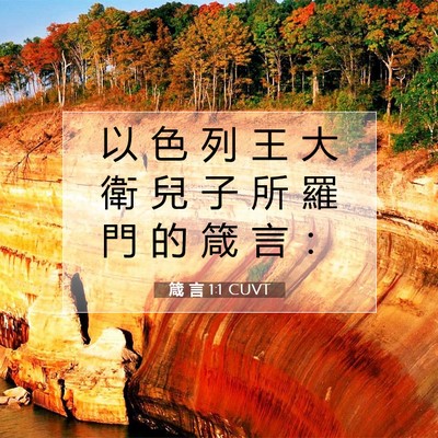 Picture 07 - 箴 言 1:1 CUVT - 以 色 列 王 大 衛 兒 子 所 羅 門 的 - Bible Verse Picture
