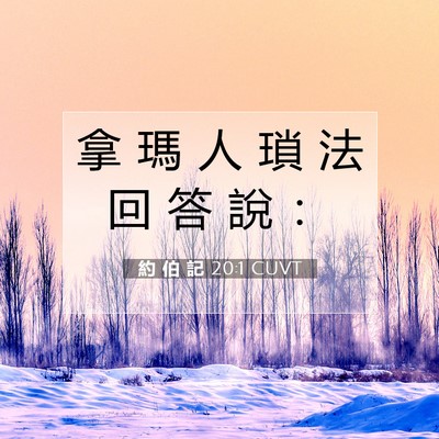 Picture 07 - 約 伯 記 20:1 CUVT - 拿 瑪 人 瑣 法 回 答 說 - Bible Verse Picture