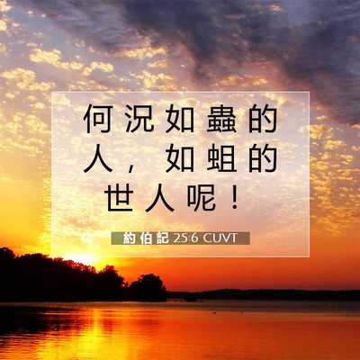 Picture 07 - 約 伯 記 25:6 CUVT - 何 況 如 蟲 的 人 ， 如 蛆 的 世 人 - Bible Verse Picture