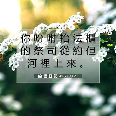 Picture 07 - 約 書 亞 記 4:16 CUVT - 你 吩 咐 抬 法 櫃 的 祭 司 從 約 但 - Bible Verse Picture