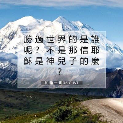 Picture 07 - 約 翰 一 書 5:5 CUVT - 勝 過 世 界 的 是 誰 呢 ？ 不 是 那 - Bible Verse Picture