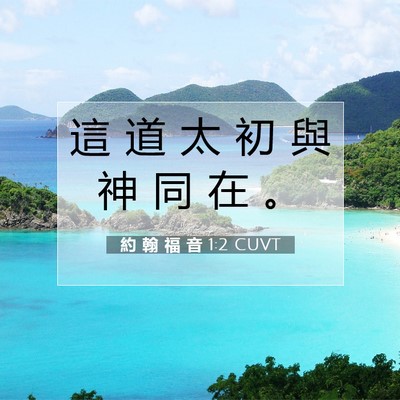 Picture 07 - 約 翰 福 音 1:2 CUVT - 這 道 太 初 與 神 同 在 - Bible Verse Picture