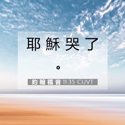 Picture 07 - 約 翰 福 音 11:35 CUVT - 耶 穌 哭 了 - Bible Verse Picture