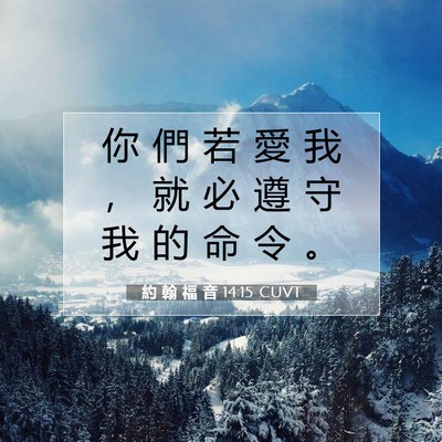 Picture 07 - 約 翰 福 音 14:15 CUVT - 你 們 若 愛 我 ， 就 必 遵 守 我 的 - Bible Verse Picture