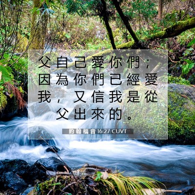 Picture 07 - 約 翰 福 音 16:27 CUVT - 父 自 己 愛 你 們 ； 因 為 你 們 已 - Bible Verse Picture