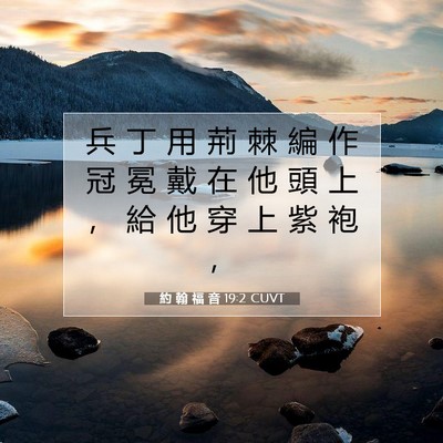 Picture 07 - 約 翰 福 音 19:2 CUVT - 兵 丁 用 荊 棘 編 作 冠 冕 戴 在 他 - Bible Verse Picture